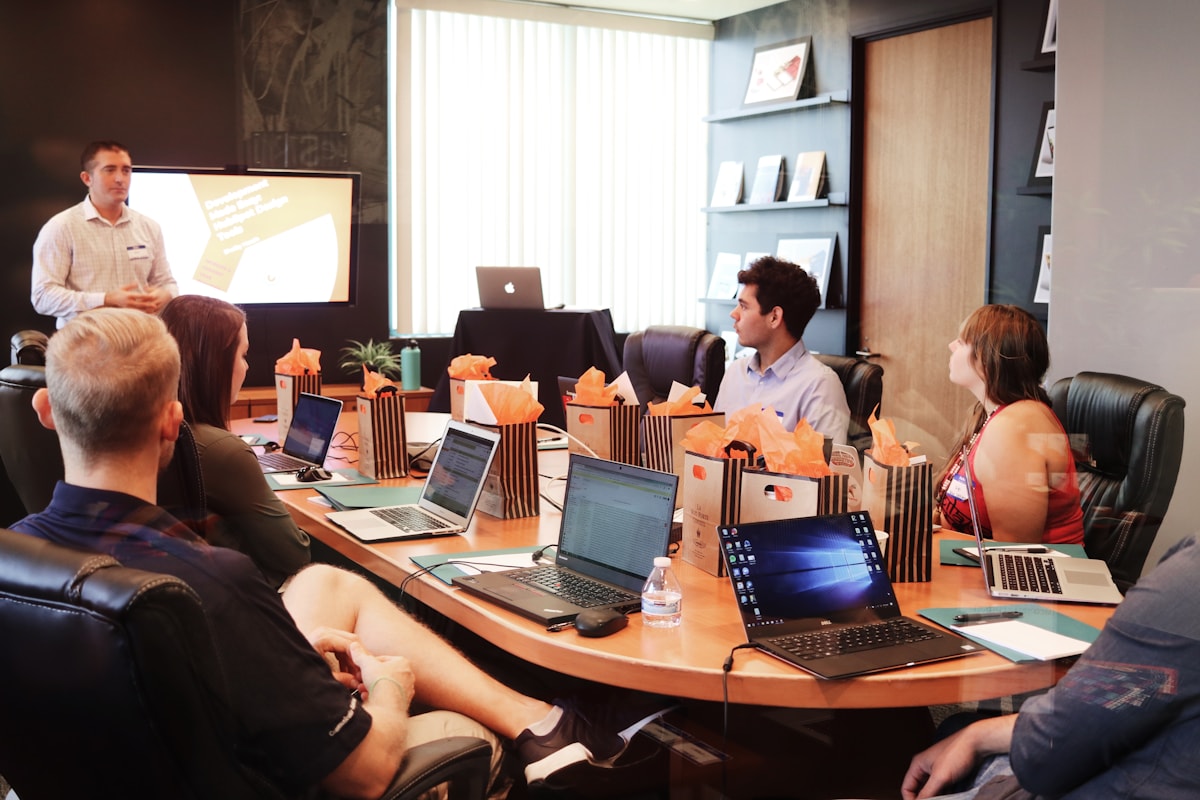 Business presentation and channel partner discussion