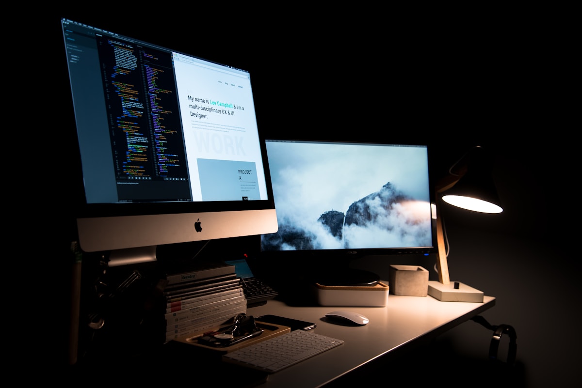 Website layout on a laptop screen